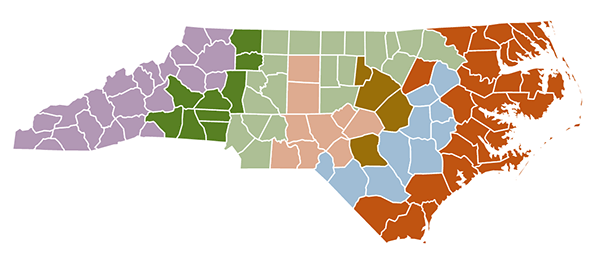 Map of LME-MCO catchment areas